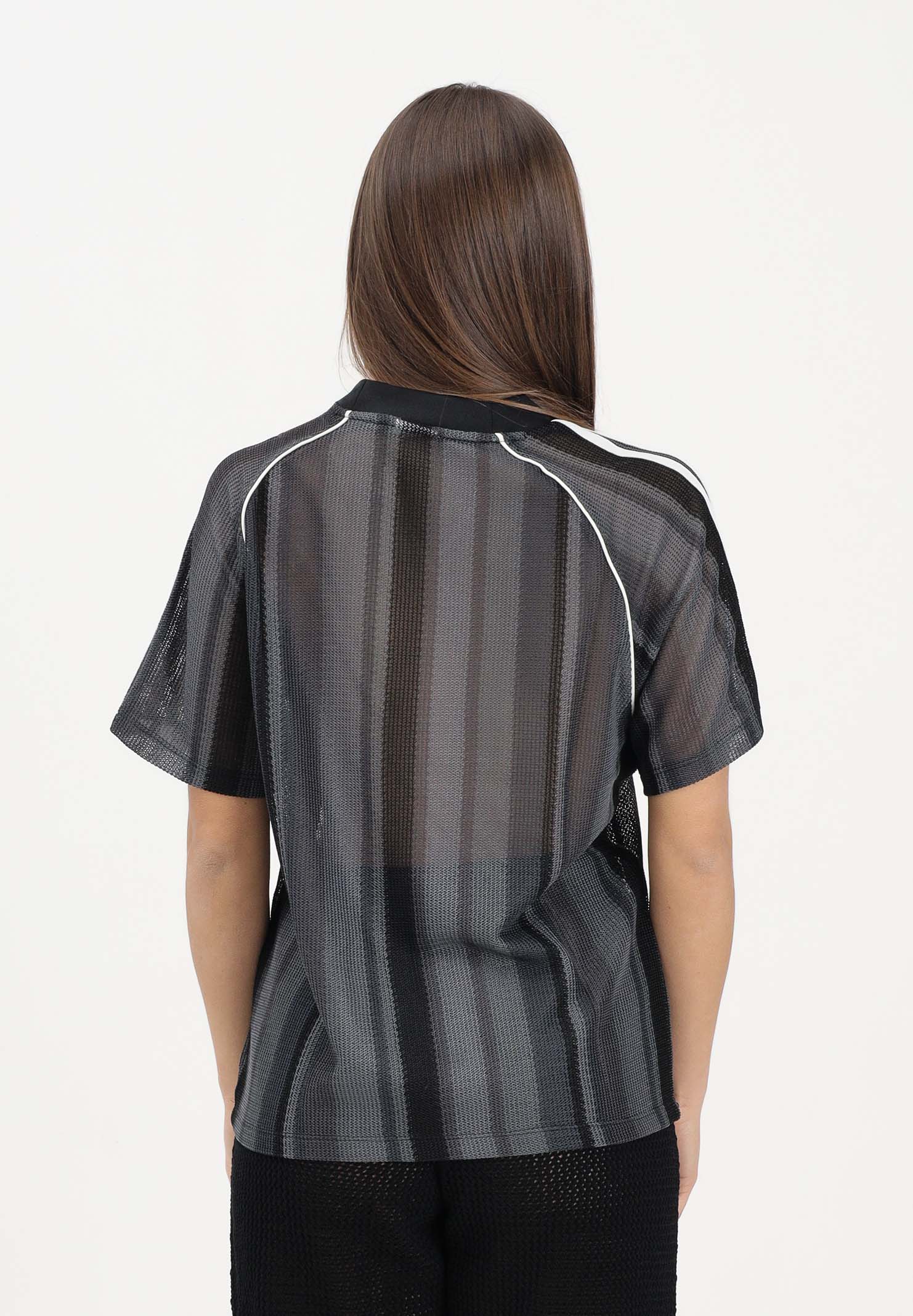 ADIDAS ORIGINALS T-shirt a manica corta SUMMER GLOW KNITTED OVERSIZED nera da donna KY3163 . ADIDAS ORIGINALS 