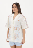ADIDAS ORIGINALS Camicia a manica corta SUMMER GLOW RESORT panna da donna KY3164 . ADIDAS ORIGINALS 