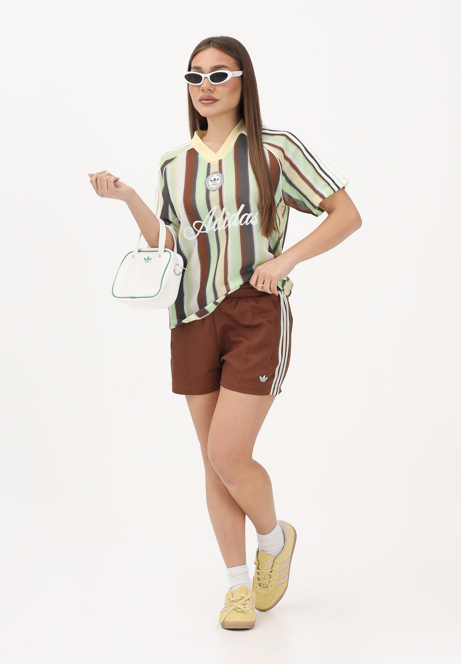 ADIDAS ORIGINALS Shorts sportivo SUMMER GLOW marrone da donna KY3167 . ADIDAS ORIGINALS 