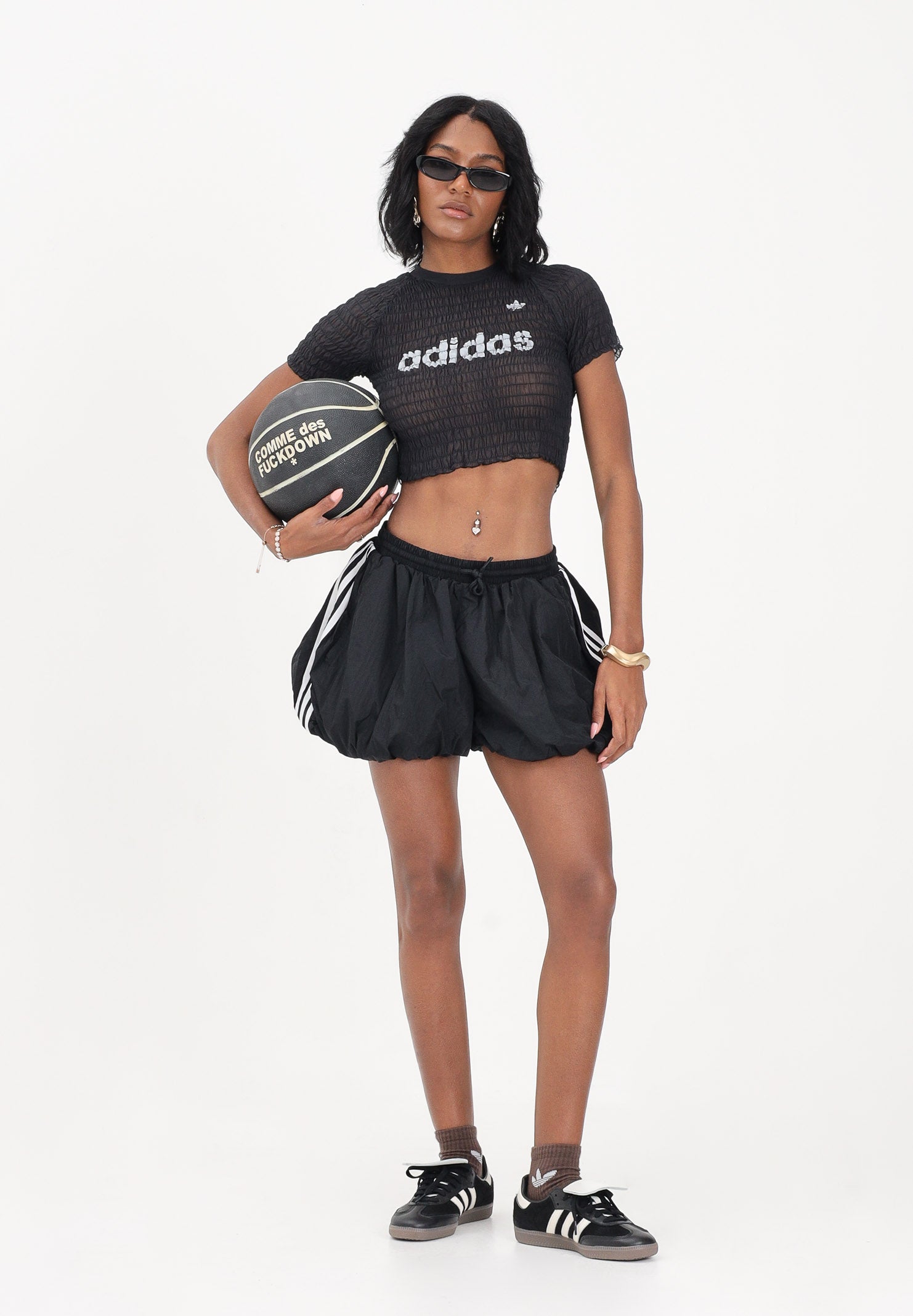 ADIDAS ORIGINALS Shorts sportivo ADILENIUM 5.0 BALLOON nero da donna KY5067 . ADIDAS ORIGINALS 