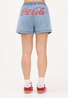 ADIDAS ORIGINALS x Coca-Cola  3-stripes shorts sportivi donna in  blu denim KY7564 . ADIDAS ORIGINALS 