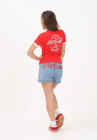 ADIDAS ORIGINALS x Coca-Cola  3-stripes shorts sportivi donna in  blu denim KY7564 . ADIDAS ORIGINALS 