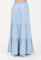 ADIDAS ORIGINALS Gonna lunga SUMMER GLOW in denim chiaro da donna KY8113 . ADIDAS ORIGINALS 