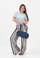 ADIDAS ORIGINALS T-shirt a manica corta SUMEMR GLOW ADVANCED THREE STRIPES azzurra da donna KY8125 . ADIDAS ORIGINALS 