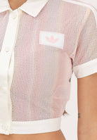 ADIDAS ORIGINALS Camicia crop SUMMER GLOW STRIPED rosa da donna KY8140 . ADIDAS ORIGINALS 