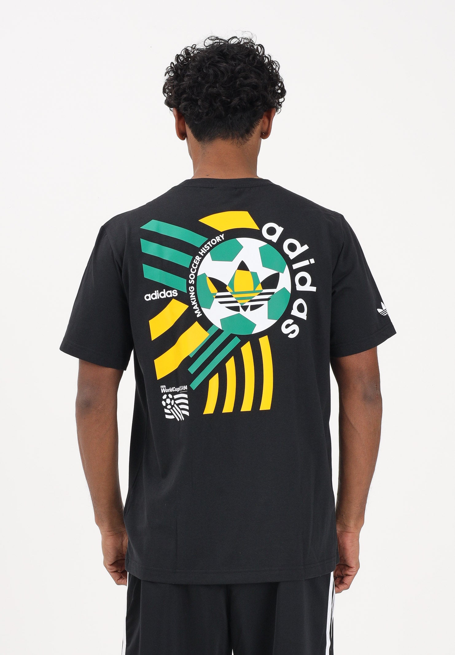ADIDAS ORIGINALS T-shirt a manica corta Archive Football nera da uomo KC7906 . ADIDAS ORIGINALS 