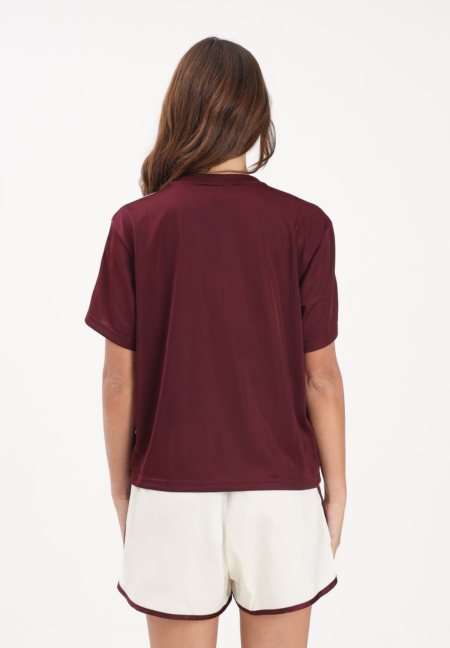 ADIDAS ORIGINALS T-shirt a manica corta FIREBIRD bordeaux da donna KD1349 . ADIDAS ORIGINALS 