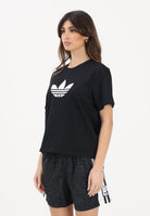 ADIDAS ORIGINALS T-shirt a manica corta TREFOIL nera da donna KD2918 . ADIDAS ORIGINALS 