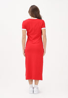 ADIDAS ORIGINALS Abito lungo 3 STRIPES rosso da donna KD3692 . ADIDAS ORIGINALS 