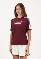 ADIDAS ORIGINALS T-shirt a manica corta LINEAR bordeaux da donna KD3710 . ADIDAS ORIGINALS 