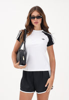 ADIDAS ORIGINALS T-shirt a manica corta SST bianca e nera da donna KD3799 . ADIDAS ORIGINALS 