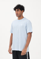 ADIDAS ORIGINALS T-shirt a manica corta TREFOIL ESSENTIALS celeste da uomo KE1195 . ADIDAS ORIGINALS 