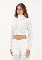 ADIDAS ORIGINALS Felpa con zip FIREBIRD CLASSIC LACE bianca da donna KE3451 . ADIDAS ORIGINALS 