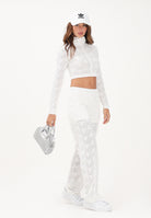ADIDAS ORIGINALS Pantalone sportivo Firebird Classic in pizzo bianco da donna KE3455 . ADIDAS ORIGINALS 