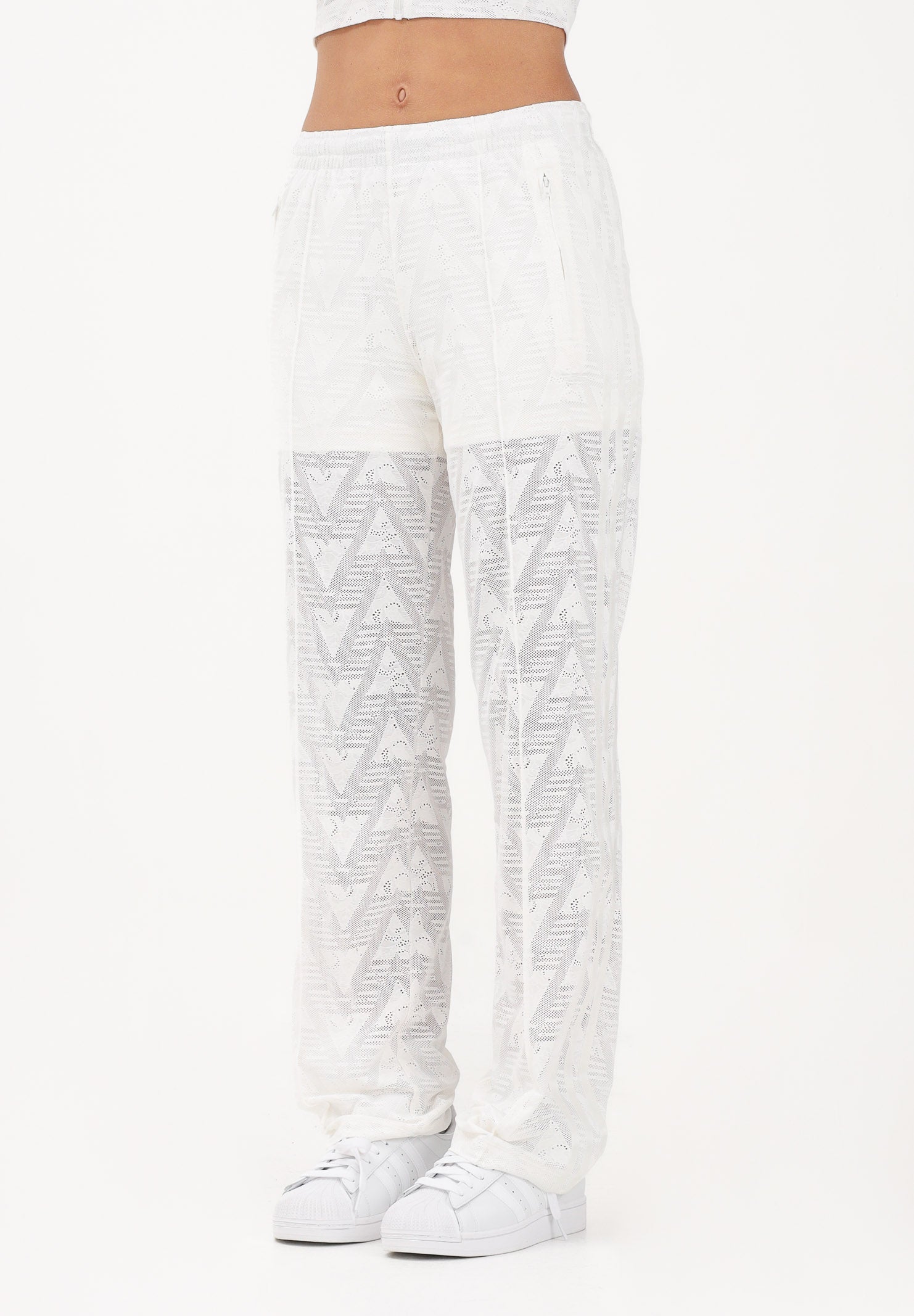 ADIDAS ORIGINALS Pantalone sportivo Firebird Classic in pizzo bianco da donna KE3455 . ADIDAS ORIGINALS 