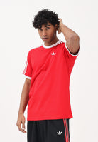 ADIDAS ORIGINALS T-shirt a manica corta 3-Stripes rossa da uomo KE3535 . ADIDAS ORIGINALS 