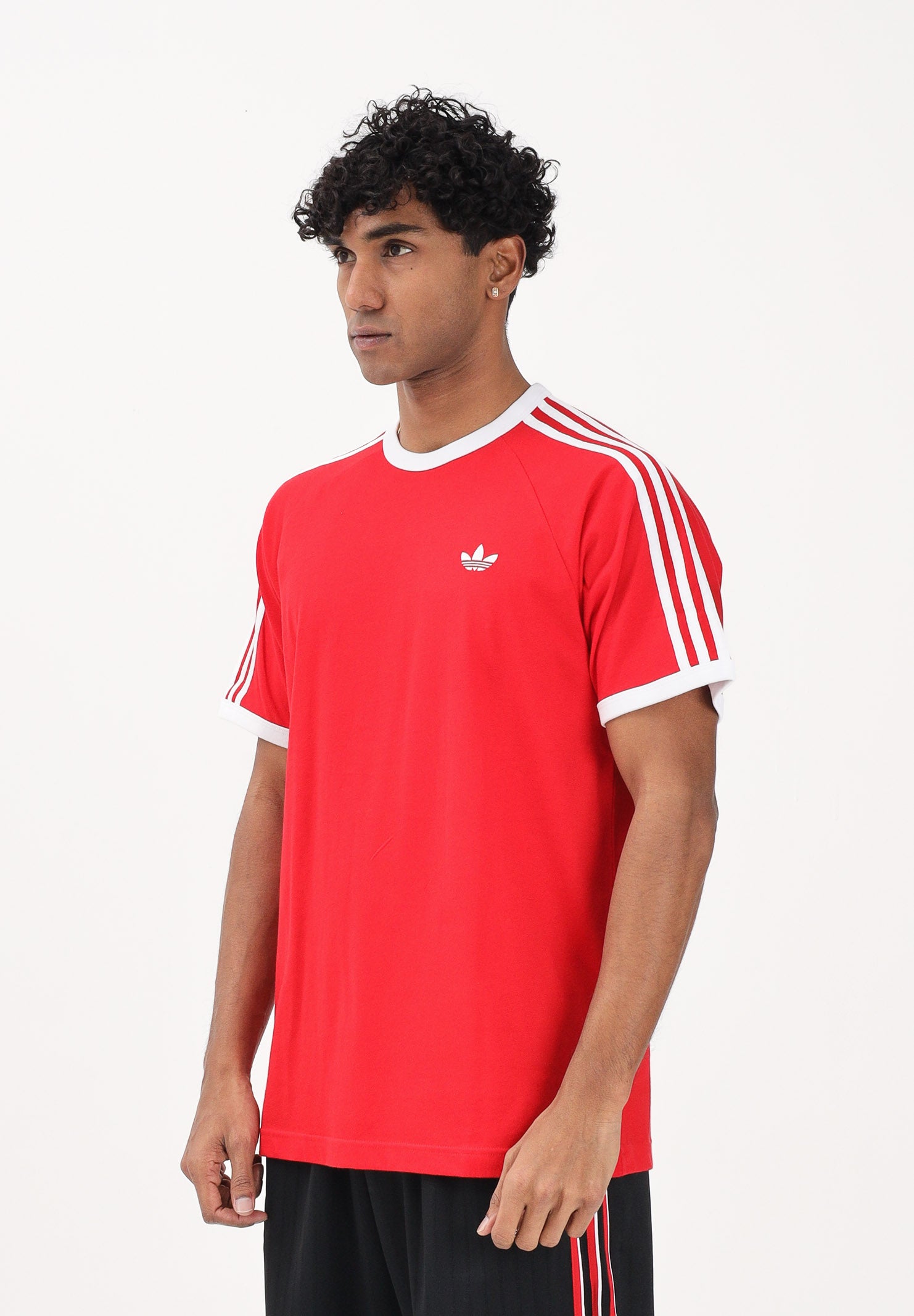 ADIDAS ORIGINALS T-shirt a manica corta 3-Stripes rossa da uomo KE3535 . ADIDAS ORIGINALS 