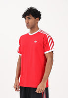 ADIDAS ORIGINALS T-shirt a manica corta 3-Stripes rossa da uomo KE3535 . ADIDAS ORIGINALS 
