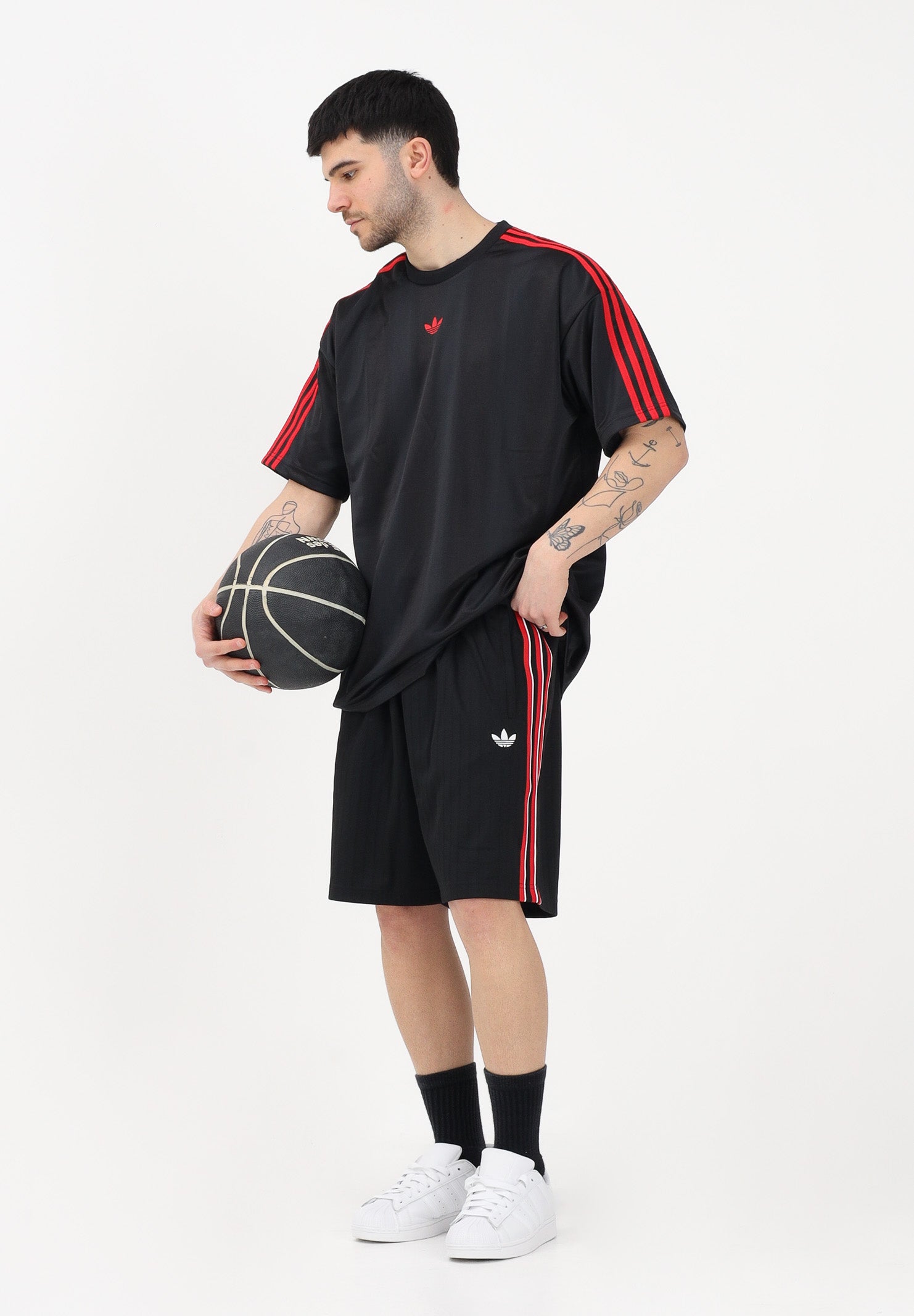 ADIDAS ORIGINALS Shorts sportivo Firebird Engineered Stripes nero da uomo KS5505 . ADIDAS ORIGINALS 