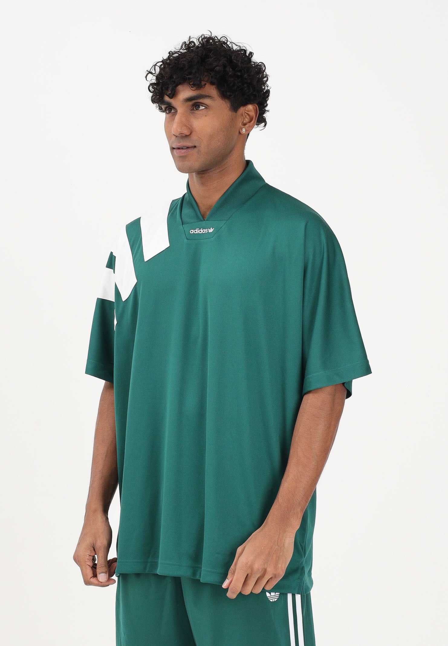ADIDAS ORIGINALS T-shirt a manica corta ADICOLOR BLOCKED verde da uomo KT0574 . ADIDAS ORIGINALS 