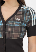 ADIDAS ORIGINALS Cardigan CHECKED marrone da donna KW4548 . ADIDAS ORIGINALS 