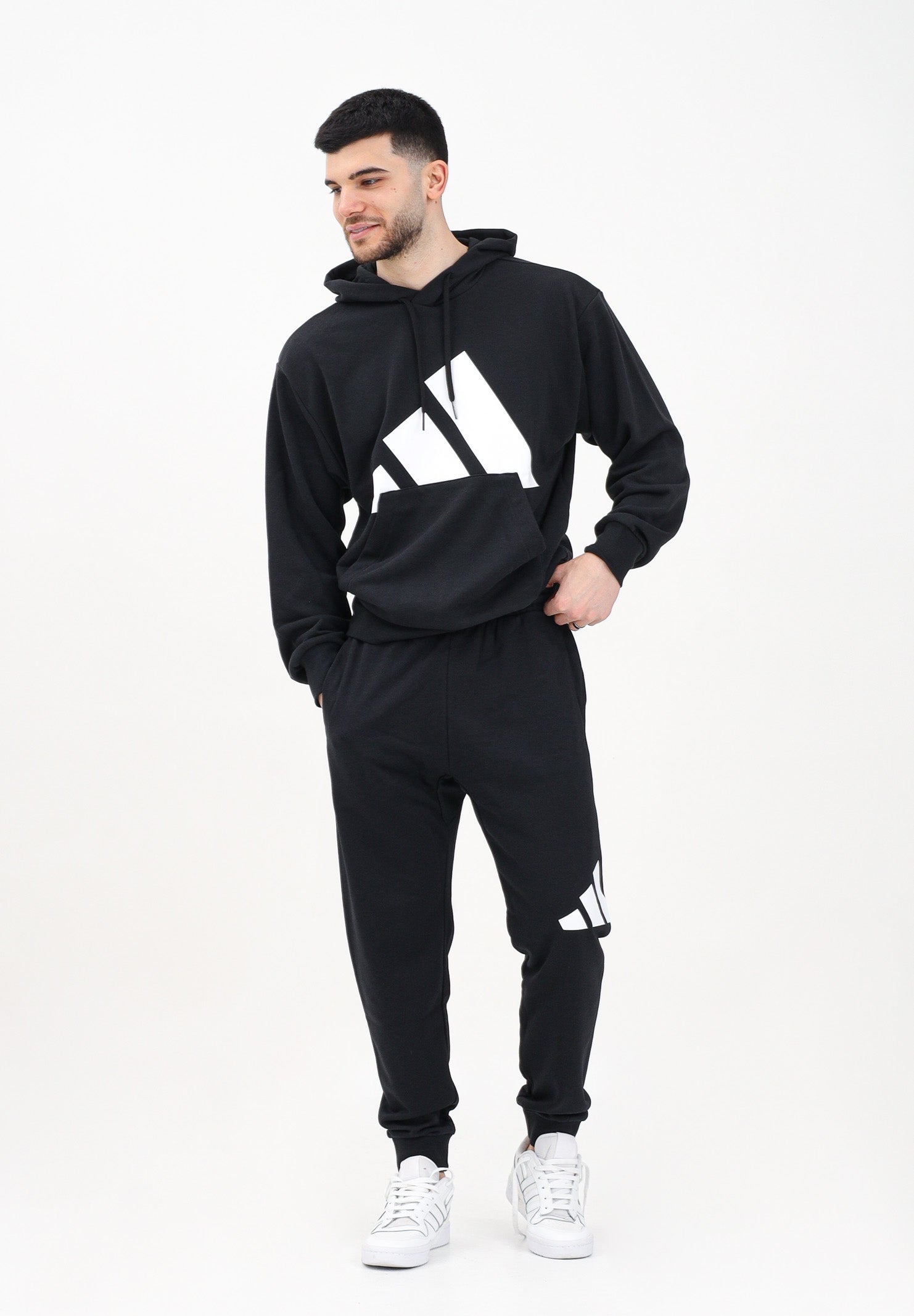 ADIDAS PERFORMANCE Pantalone sportivo Essentials Big Logo French Terry nero da uomo IN6163 . ADIDAS PERFORMANCE 