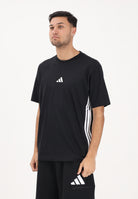 ADIDAS PERFORMANCE T-shirt a manica corta Essentials 3-Stripes Single Jersey nera da uomo JD1906 . ADIDAS PERFORMANCE 
