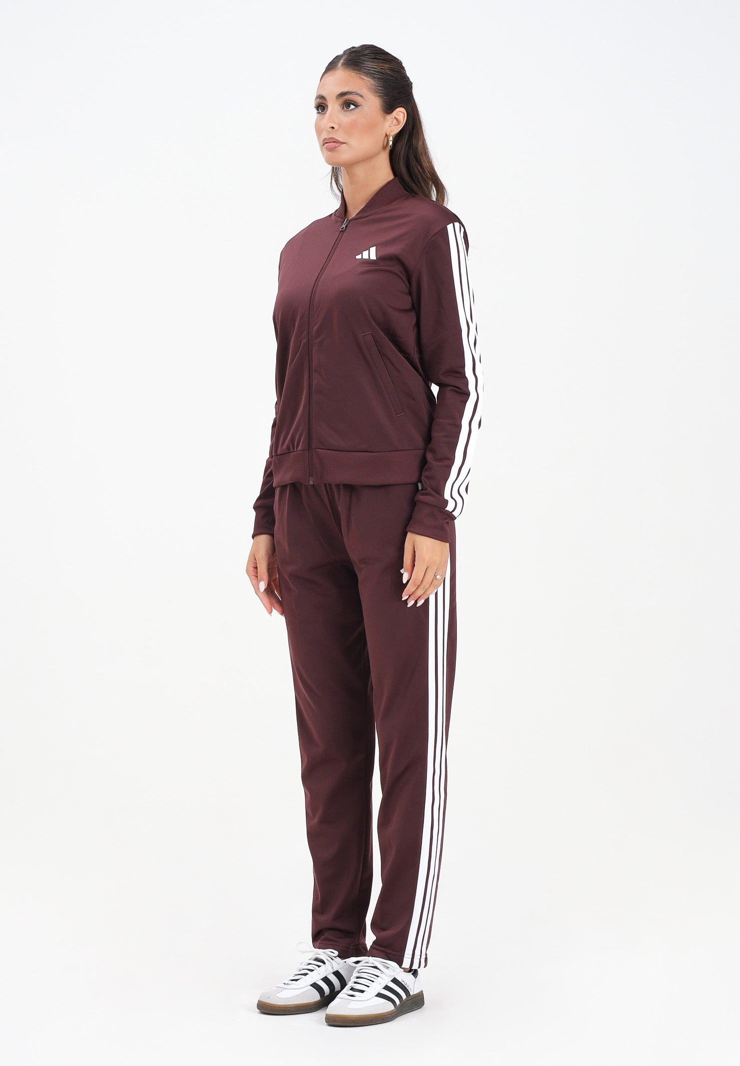 ADIDAS PERFORMANCE Tuta Essentials 3-Stripes bordeaux da donna JD2683 . ADIDAS PERFORMANCE 