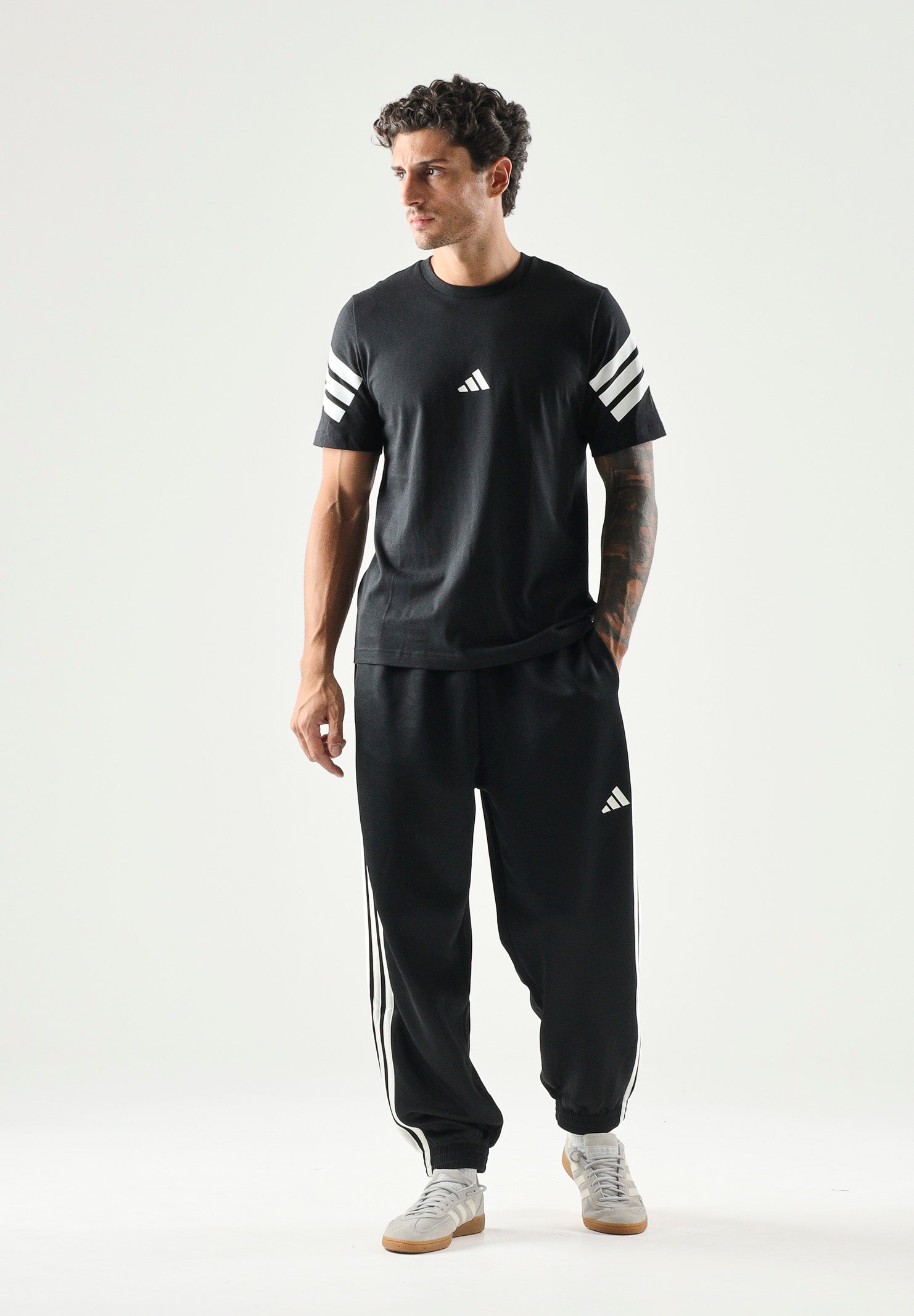 ADIDAS PERFORMANCE T-shirt a manica corta Future Icons 3-Stripes nera da uomo JD4877 . ADIDAS PERFORMANCE 