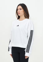 ADIDAS PERFORMANCE Felpa girocollo Essentials 3-Stripes French Terry bianca da donna JD5285 . ADIDAS PERFORMANCE 