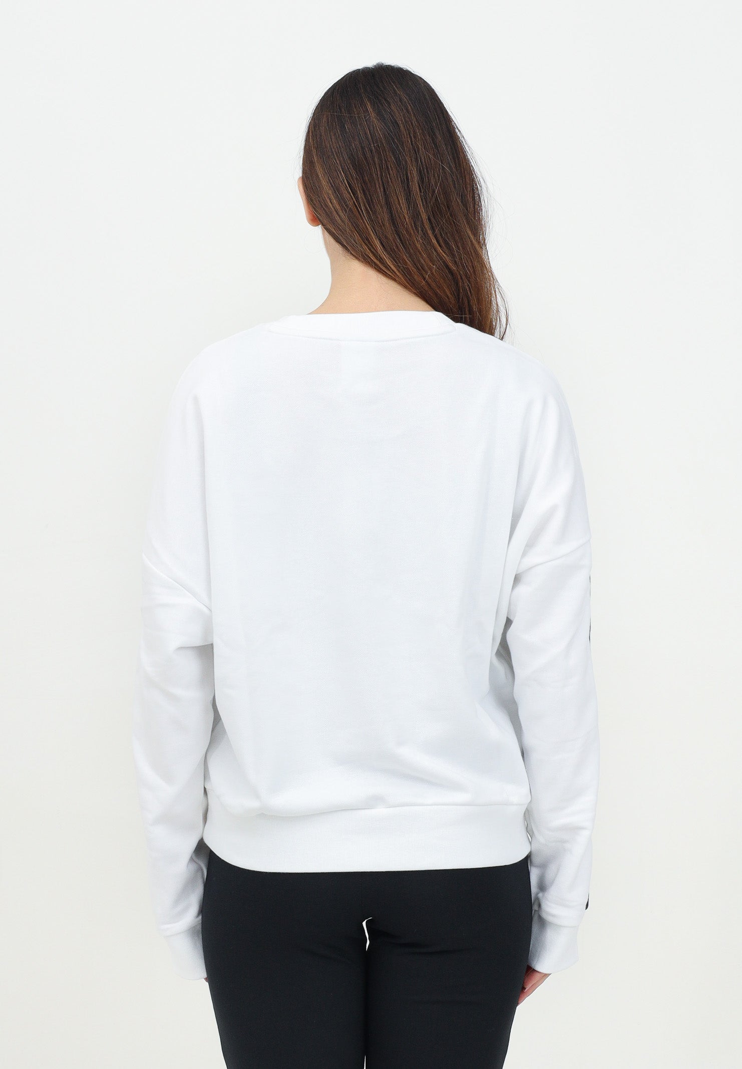 ADIDAS PERFORMANCE Felpa girocollo Essentials 3-Stripes French Terry bianca da donna JD5285 . ADIDAS PERFORMANCE 