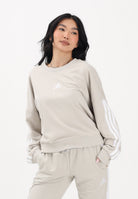 ADIDAS PERFORMANCE Felpa girocollo ESSENTIALS 3-STRIPES FRENCH TERRY beige da donna JE0014 . ADIDAS PERFORMANCE 