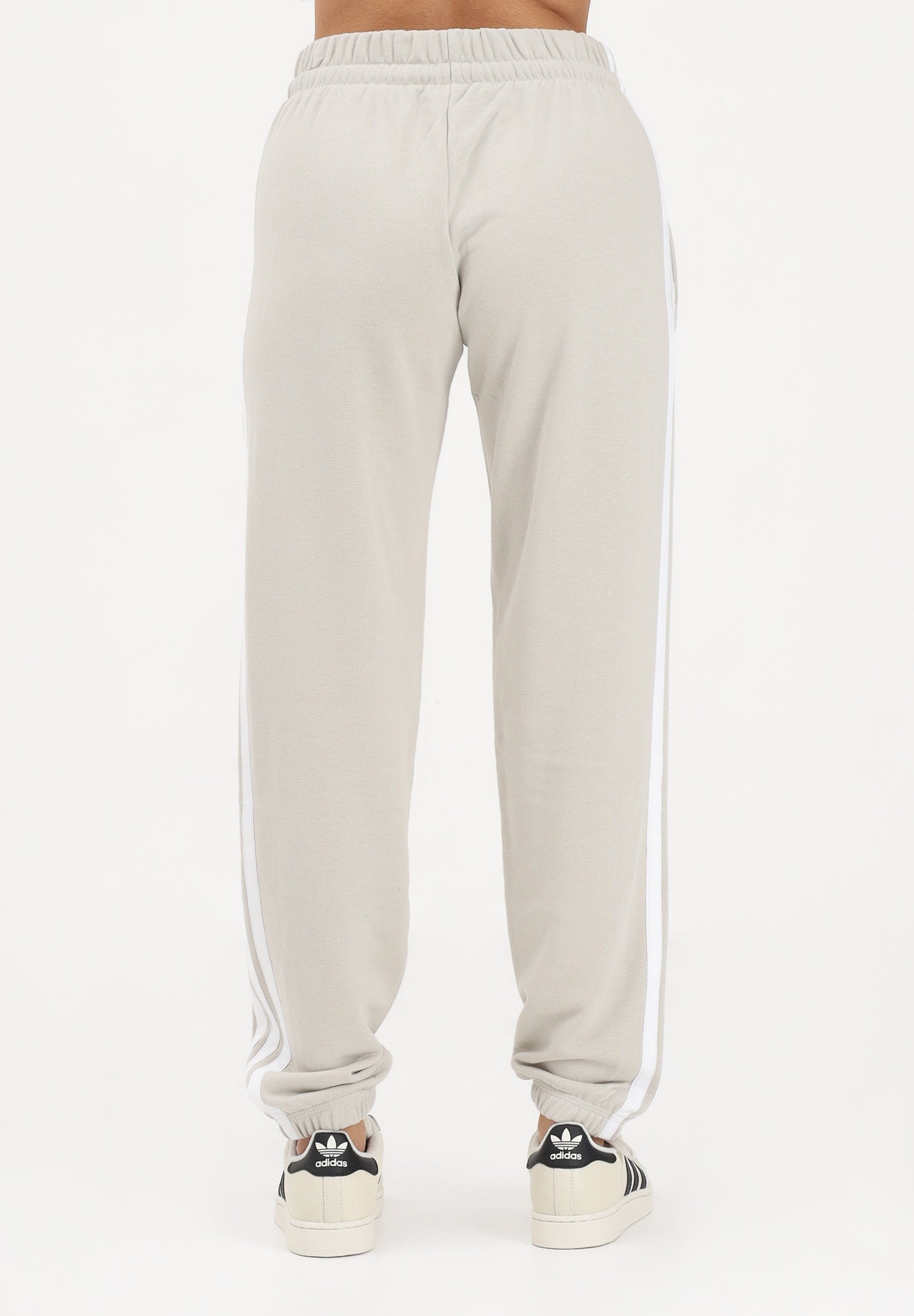 ADIDAS PERFORMANCE Pantalone sportivo Essentials 3-Stripes French Terry Cuffed beige da donna JE0049 . ADIDAS PERFORMANCE 