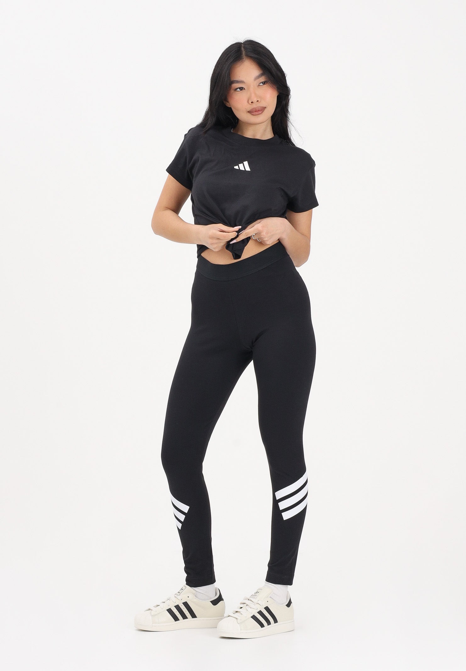 ADIDAS PERFORMANCE Leggings sportivo Future Icons 3-Stripes nero da donna JE0215 . ADIDAS PERFORMANCE 