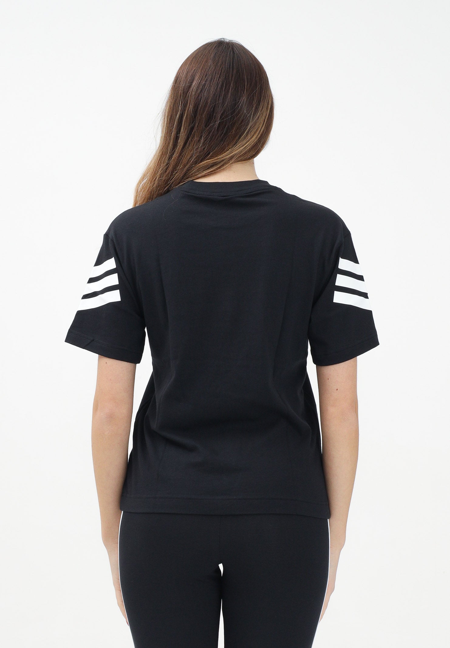 ADIDAS PERFORMANCE T-shirt a manica corta Future Icons 3-Stripes nera da donna JE0237 . ADIDAS PERFORMANCE 