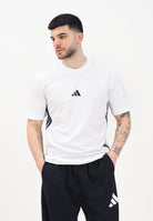 ADIDAS PERFORMANCE T-shirt a manica corta Essentials 3-Stripes Single Jersey bianca da uomo JE6388 . ADIDAS PERFORMANCE 