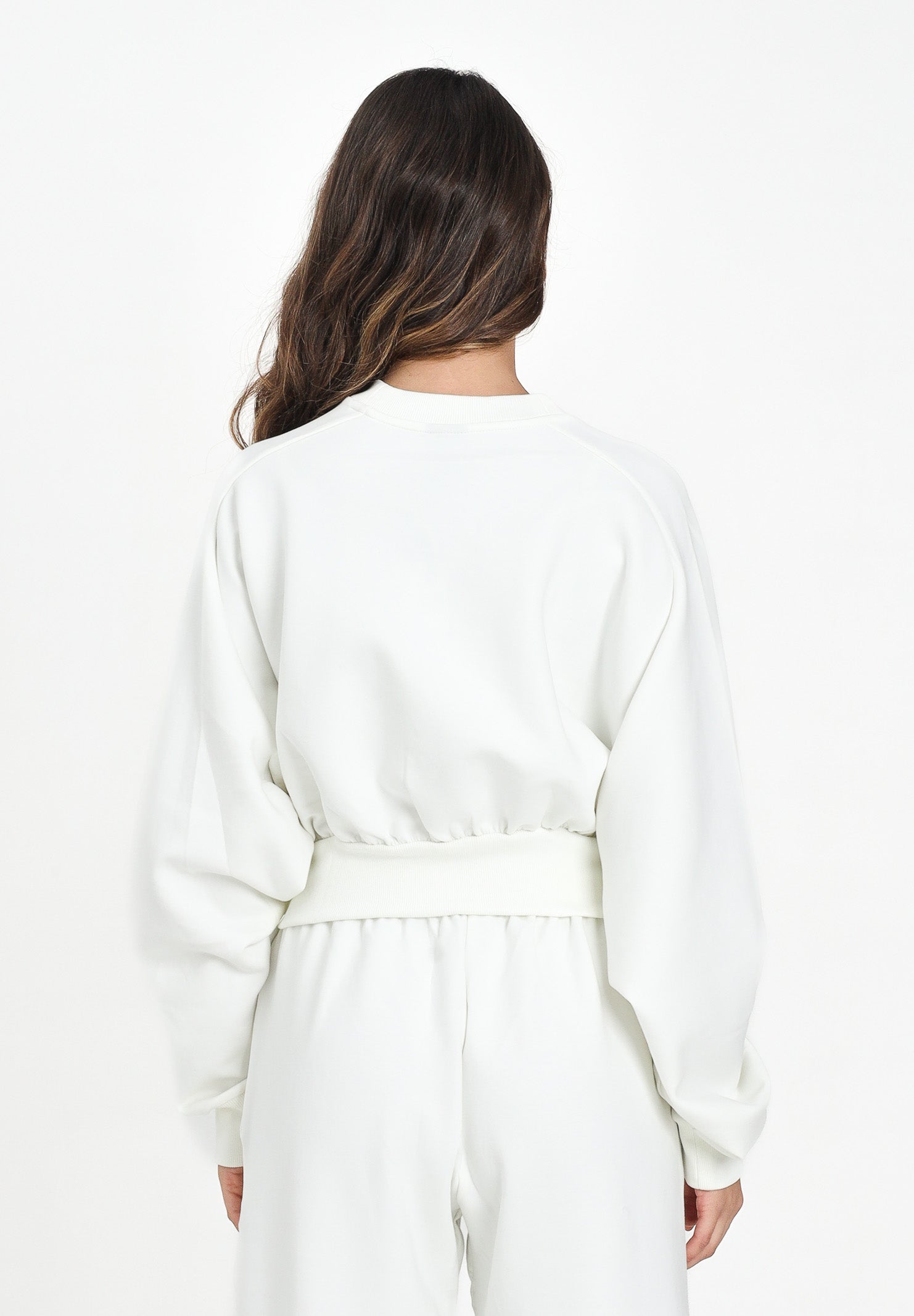 ADIDAS PERFORMANCE Felpa girocollo Soft Lux Loose bianca da donna JV9893 . ADIDAS PERFORMANCE 