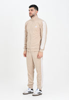 ADIDAS PERFORMANCE Tuta Basic 3 Stripe Tricot beige da uomo JX8732 . ADIDAS PERFORMANCE 