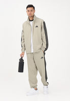 ADIDAS PERFORMANCE Tuta 3 STRIPES WOVEN sabbia da uomo JY7720 . ADIDAS PERFORMANCE 