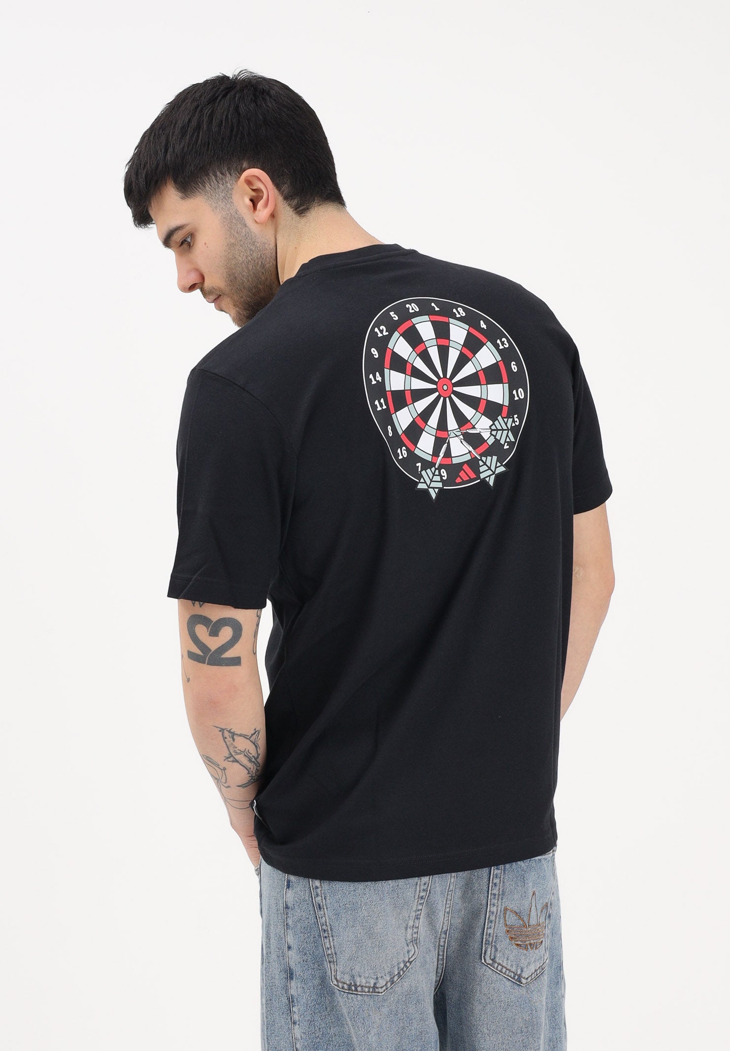 ADIDAS PERFORMANCE T-shirt a manica corta NOVELTY DART nera da uomo JZ5040 . ADIDAS PERFORMANCE 