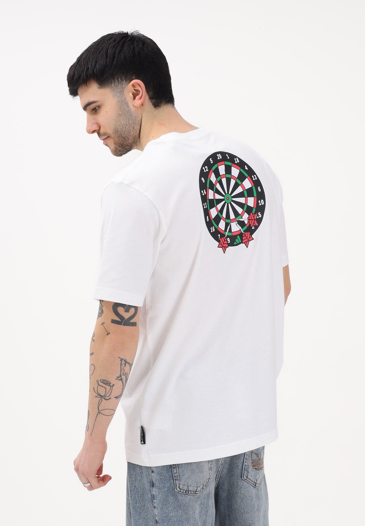 ADIDAS PERFORMANCE T-shirt a manica corta NOVELTY DART bianca da uomo JZ5041 . ADIDAS PERFORMANCE 
