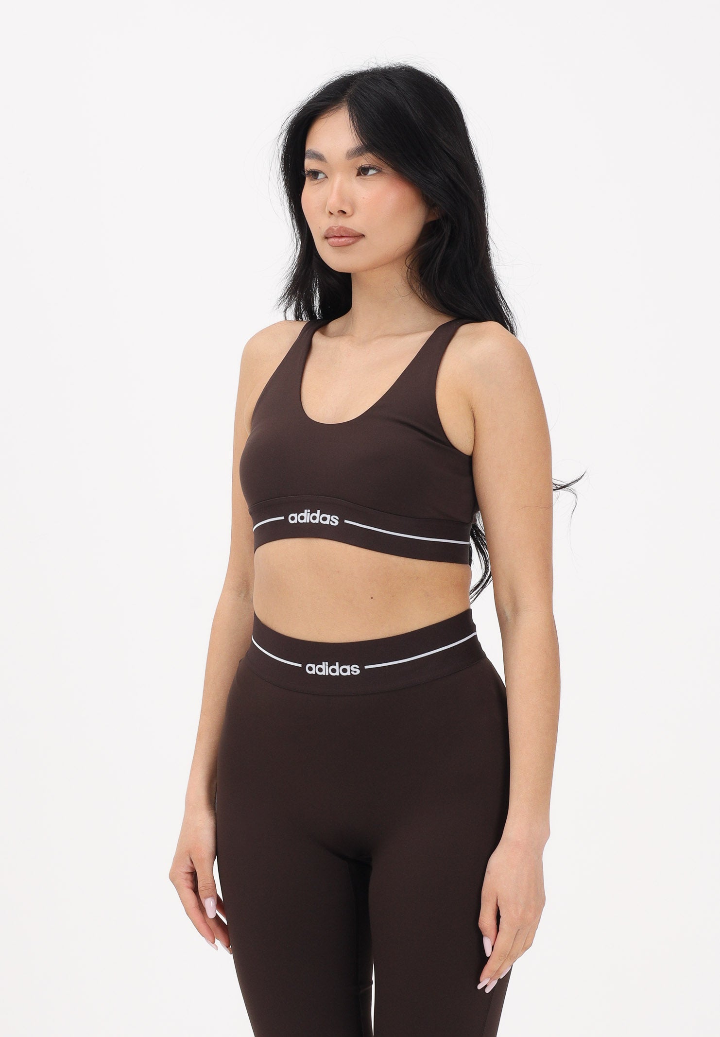 ADIDAS PERFORMANCE Top Hyperglam Light Support marrone da donna JZ6452 . ADIDAS PERFORMANCE 