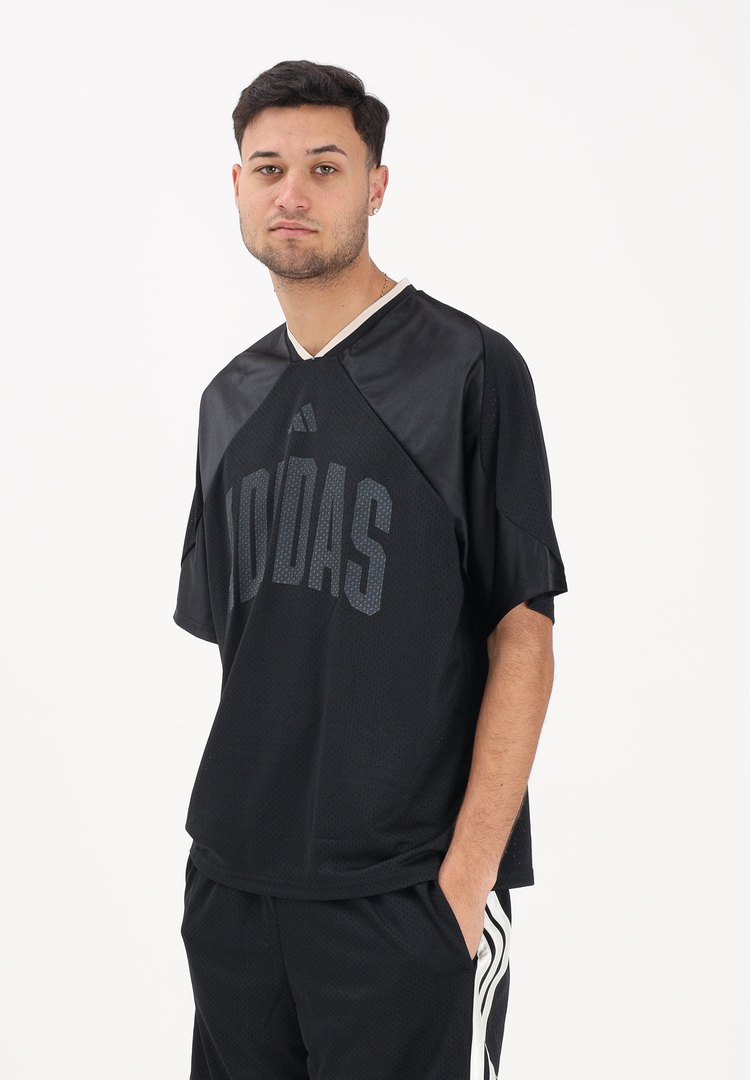 ADIDAS PERFORMANCE T-shirt a manica corta STADIUM GRAPHIC MESH nera da uomo JZ6853 . ADIDAS PERFORMANCE 