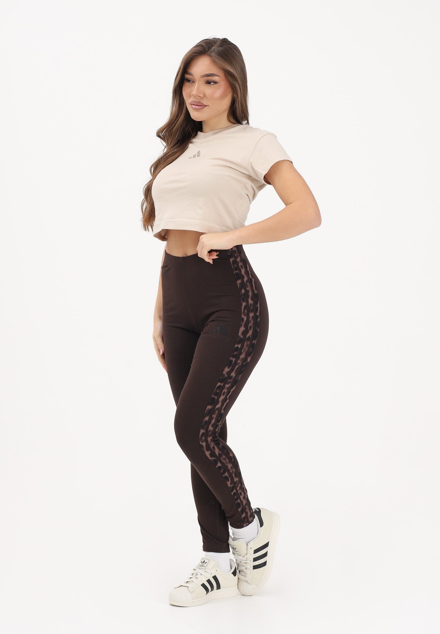 ADIDAS PERFORMANCE Leggings sportivo Seasonal Essentials Leopard Print marrone da donna KA2793 . ADIDAS PERFORMANCE 