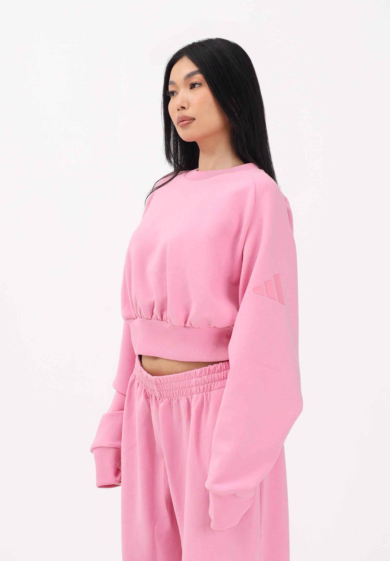 ADIDAS PERFORMANCE Felpa girocollo Soft Lux Loose rosa da donna KA7016 . ADIDAS PERFORMANCE 