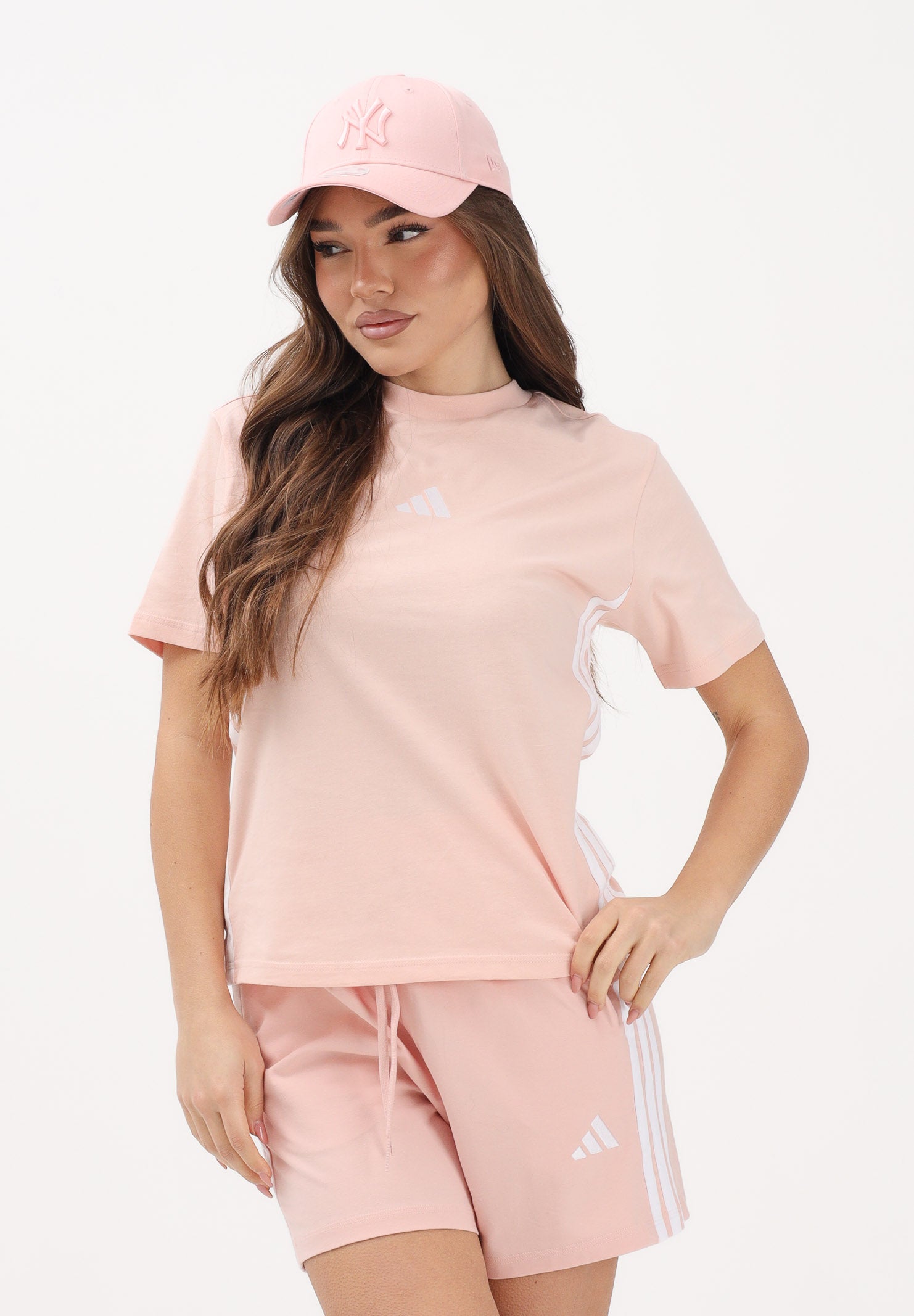 ADIDAS PERFORMANCE T-shirt a manica corta Essentials rosa da donna KB7120 . ADIDAS PERFORMANCE 
