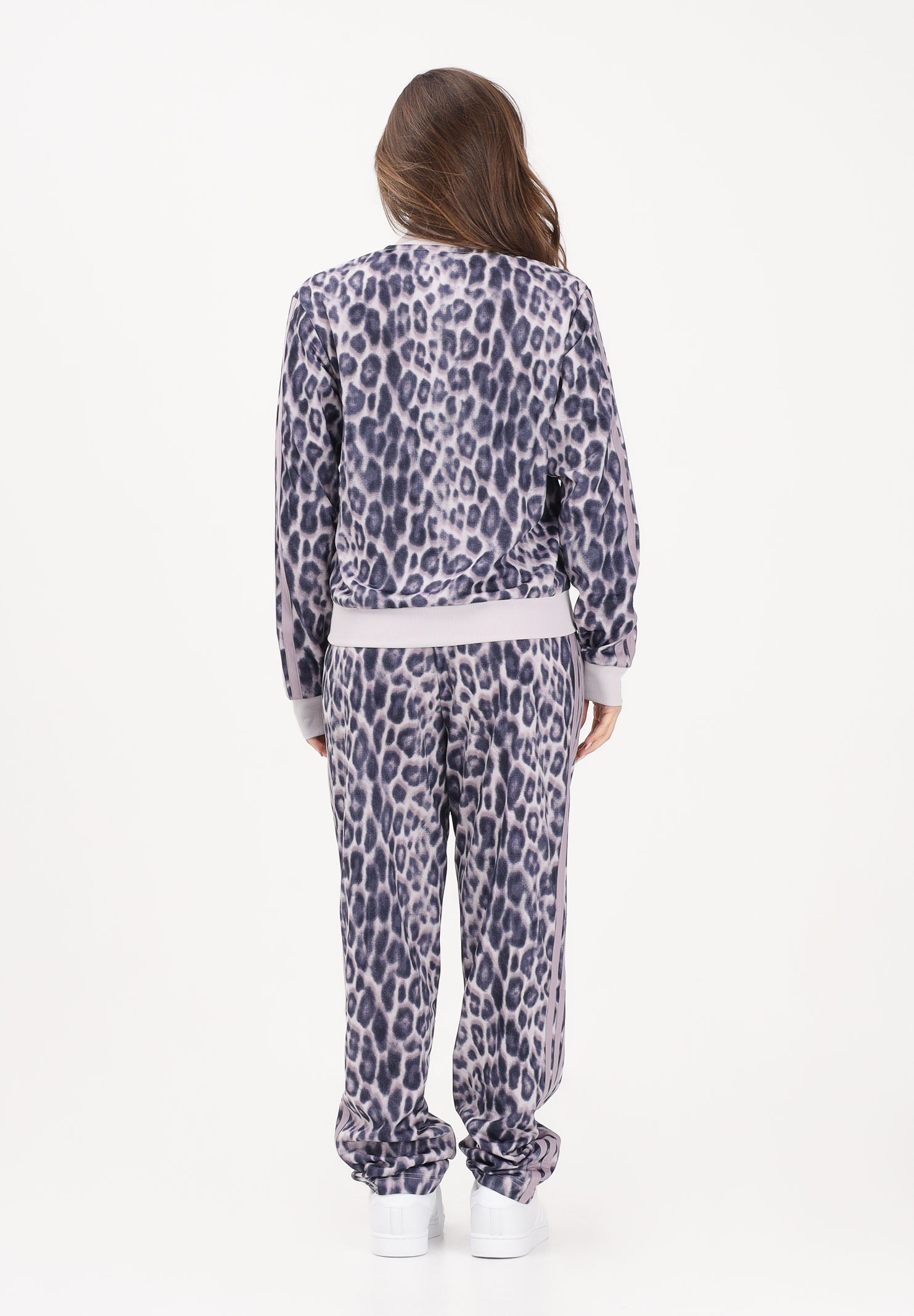 ADIDAS PERFORMANCE Tuta Essentials 3 Stripes Animal AOP lilla da donna KB8935 . ADIDAS PERFORMANCE 