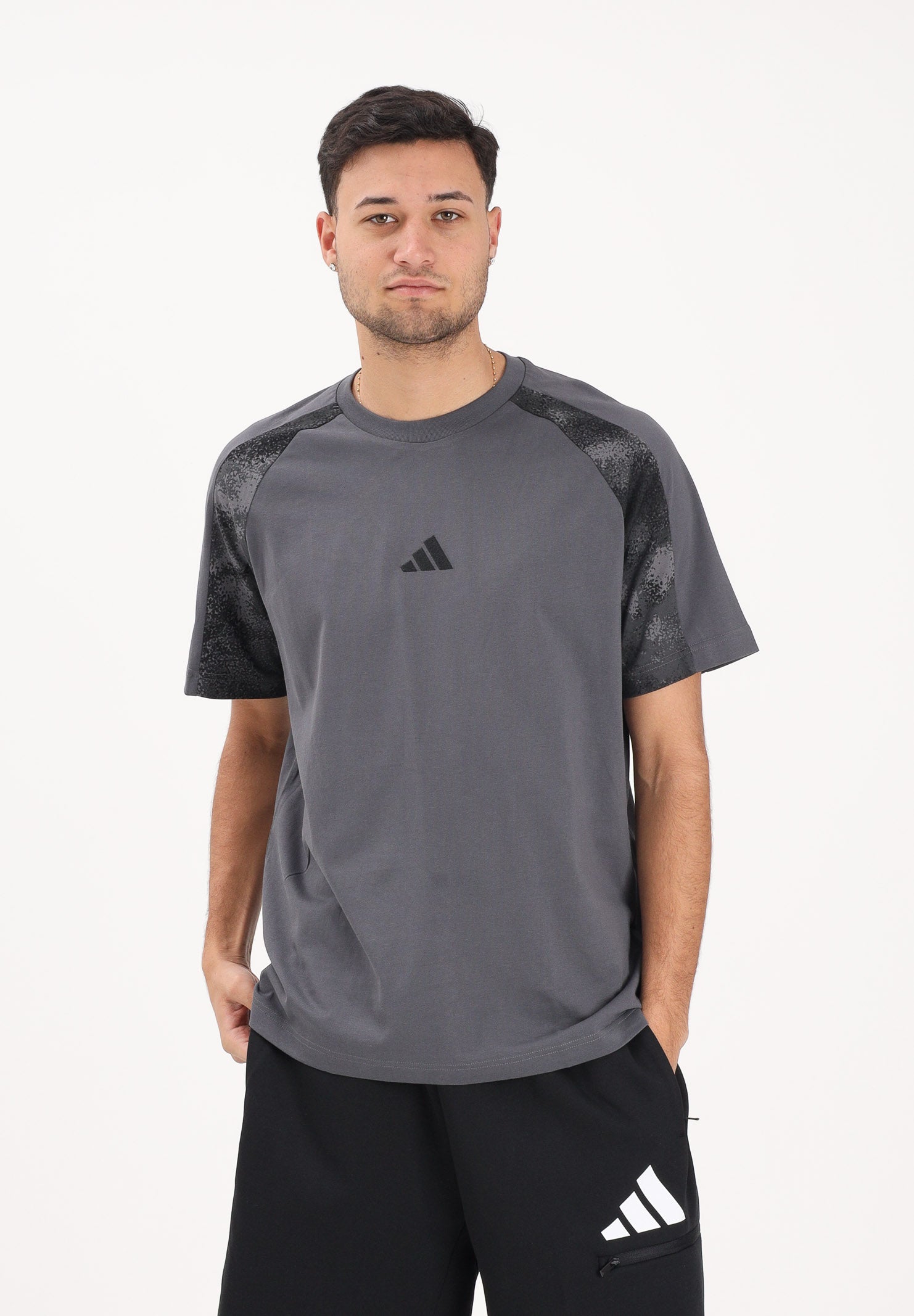 ADIDAS PERFORMANCE T-shirt a manica corta Camo grigia da uomo KC0709 . ADIDAS PERFORMANCE 