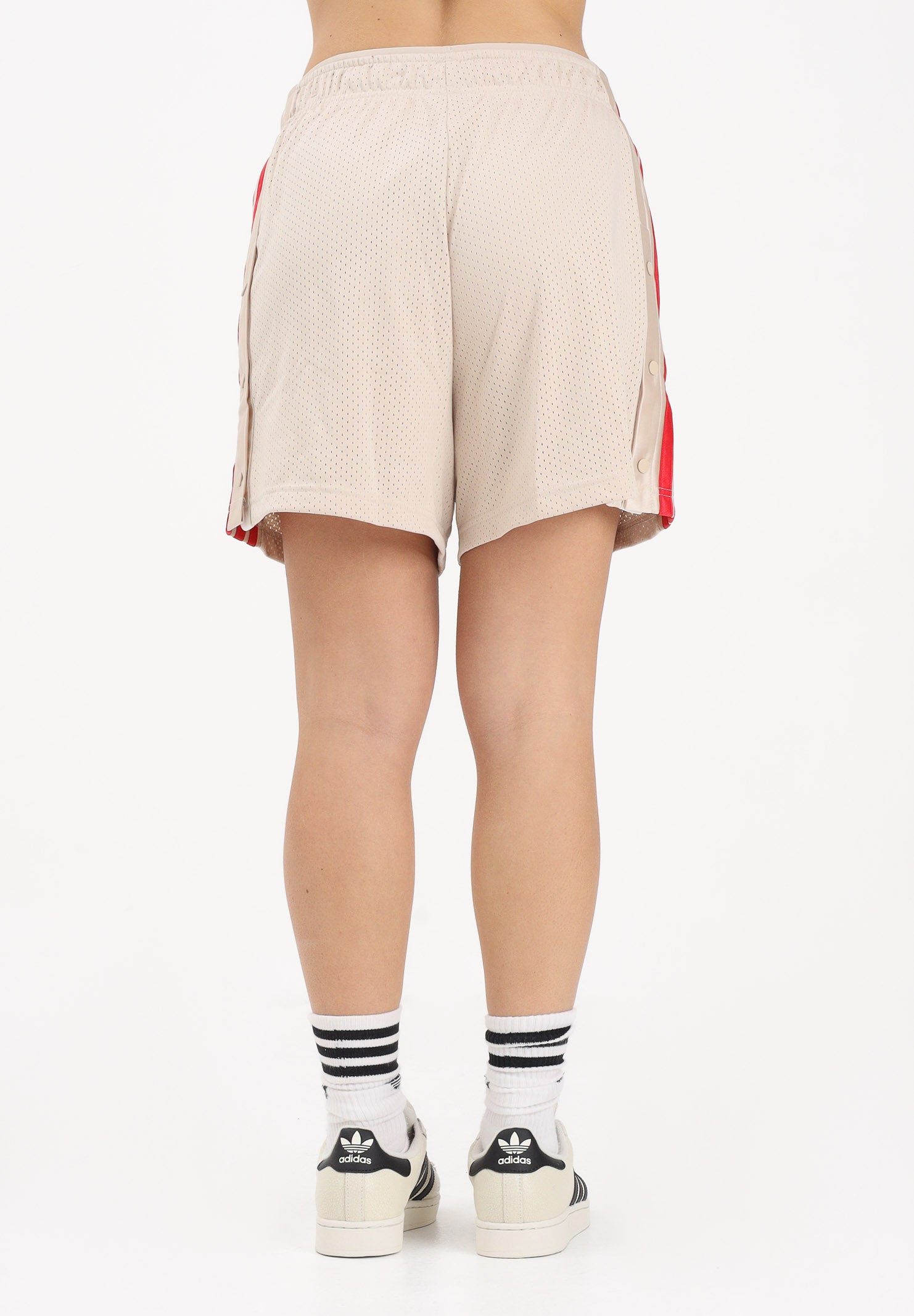 ADIDAS PERFORMANCE Shorts sportivo Stadium Mesh beige e rossa da donna KC4986 . ADIDAS PERFORMANCE 