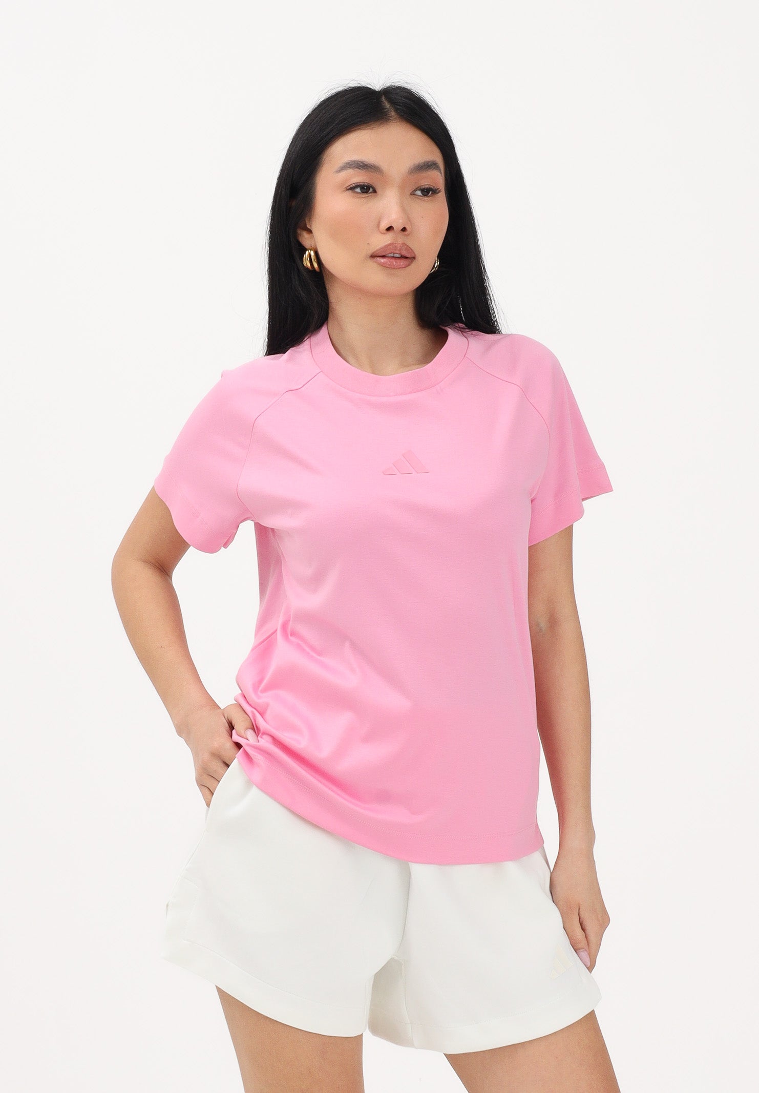 ADIDAS PERFORMANCE T-shirt a manica corta SOFT LUX rosa da donna KC9821 . ADIDAS PERFORMANCE 